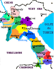 Carte du laos